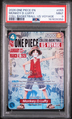 Monkey D. Luffy 055 College Basketball US Voyage PSA 9